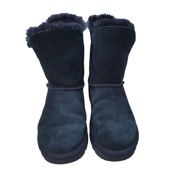 UGG Constantine Genuine Lamb Shearling Black Lace Up Boots Women's Size 6 US - Picture 9 of 16